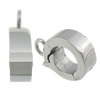 Stainless Steel Fold over Clasp, Round, Customized, original color Approx 2.5mm 
