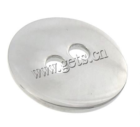 Stainless Steel Button Clasp, Flat Round, Customized, original color, 11.8x11.8x0.9mm, Hole:Approx 1.8mm, Sold By PC