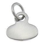 Stainless Steel Tag Charm, Customized, original color Approx 5mm 