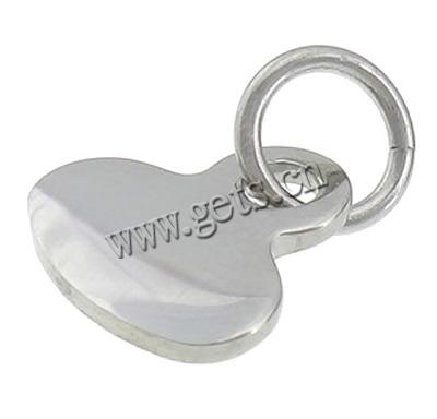 Stainless Steel Tag Charm, Customized, original color, 11x11x1mm, Hole:Approx 5mm, Sold By PC