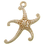 Animal Brass Pendants, Starfish, plated, hollow Approx 4mm 