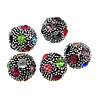 Rhinestone Zinc Alloy Beads, with Zinc Alloy, Round, plated, with Mideast rhinestone Grade A, 10mm Approx 3mm 