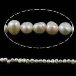 Barock kultivierten Süßwassersee Perlen, Natürliche kultivierte Süßwasserperlen, natürlich, weiß, 4-5mm, Bohrung:ca. 0.8mm, Länge:14.3 ZollInch, verkauft von Strang