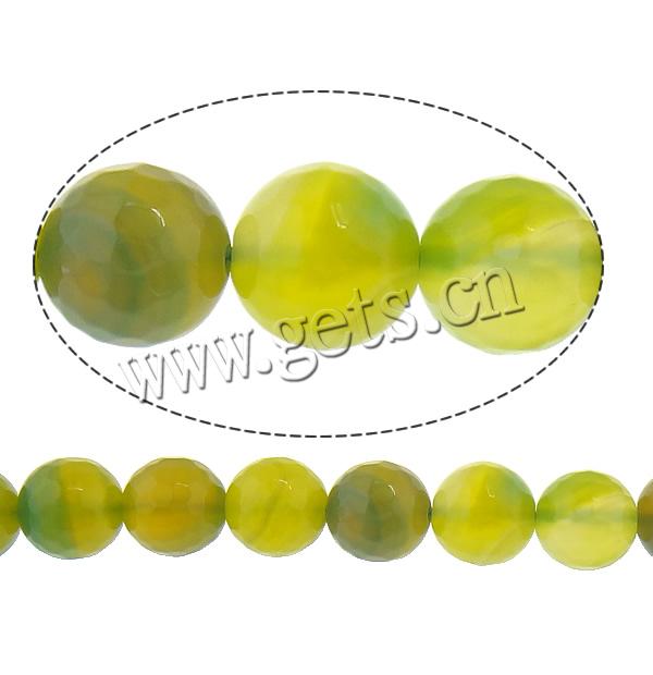 Perle agate verte naturelle, Rond, multiple tailles pour le choix & facettes, Trou:Environ 1.2mm, Longueur:Environ 15.5 pouce, Vendu par brin