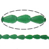 Cuentas de jade teñidos, Mármol teñido, Gota, facetas, verde, agujero:aproximado 1mm, longitud:14 Inch, 40PCs/Sarta, Vendido por Sarta