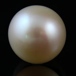 No Hole Cultured Freshwater Pearl Beads, Round, natural, white, Grade AA, 12mm 