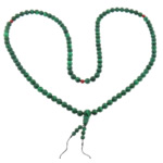 Perlen Anhänger Seil Lanyard, Malachit, rund, synthetisch, 8mm, 6mm, 4mm, 6x7mm, Bohrung:ca. 1mm, Länge:16 ZollInch, verkauft von Strang