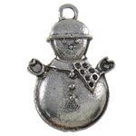 Zinc Alloy Christmas Pendants, Snowman, plated, Christmas jewelry Approx 2mm 