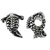 Stainless Steel European Beads, Fish, without troll & blacken Approx 4.5mm 