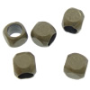 Brass Jewelry Beads, Cube, plated 2.5mm Approx 1.5mm 