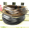Cowhide Bracelets, woven, multi-strand 1.5cm Approx 18 cm 