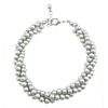 Bracelets de bijoux en perles de verre, perle de verre, avec chaîne de fer, laiton fermoir homard, avec 1.5Inch chaînes de rallonge, Placage de couleur platine, bracelet perlé, plus de couleurs à choisir, 4mm Environ 7 pouce, Vendu par brin