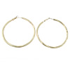 Messing Hoop Ohrringe, Kreisring, plattiert, keine, 59x59x3mm, verkauft von Paar