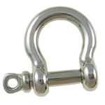 Brass Screw Pin Shackle, platinum color plated, nickel, lead & cadmium free 