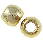 Zinc Alloy European Beads, Drum, real gold plated, high quality plating and never fade & without troll & large hole, nickel, lead & cadmium free Approx 4mm 