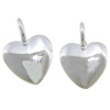 Sterling Silver Heart Pendants, 925 Sterling Silver, plated Approx 3.5mm 
