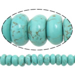 Dyed Natural Turquoise Beads, Dyed Turquoise, Rondelle, blue Approx 1mm Approx 17 Inch, Approx 