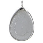 Stainless Steel Pendant Setting, Teardrop, original color Approx 2.5mm, Inner Approx 