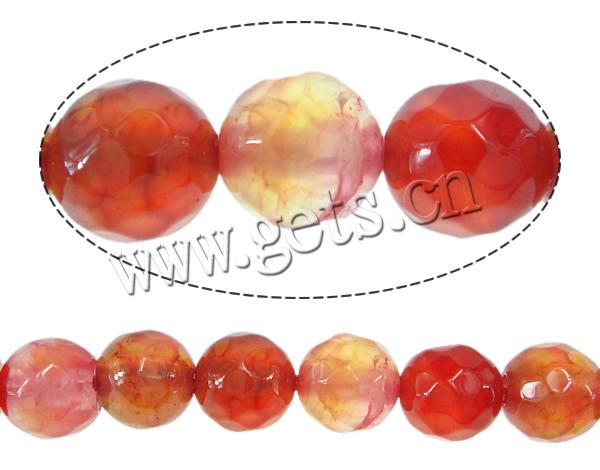 Natural Fire Agate Beads, Round, more sizes for choice & faceted, Hole:Approx 0.8-1.2mm, Length:Approx 14 Inch, Sold By Strand
