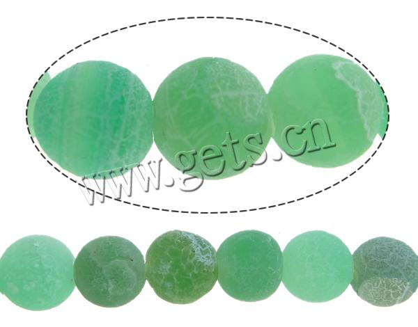 Natural Effloresce Agate Beads, Round, more sizes for choice, green, Hole:Approx 0.8-1.2mm, Length:Approx 14 Inch, Sold By Strand
