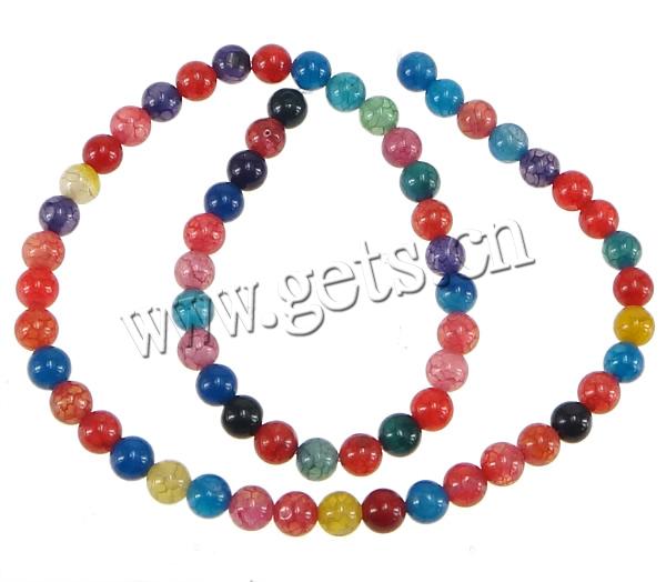 Natural Dragon Veins Agate Beads, Round, more sizes for choice, mixed colors, Hole:Approx 0.8-1.2mm, Length:Approx 14 Inch, Sold By Strand