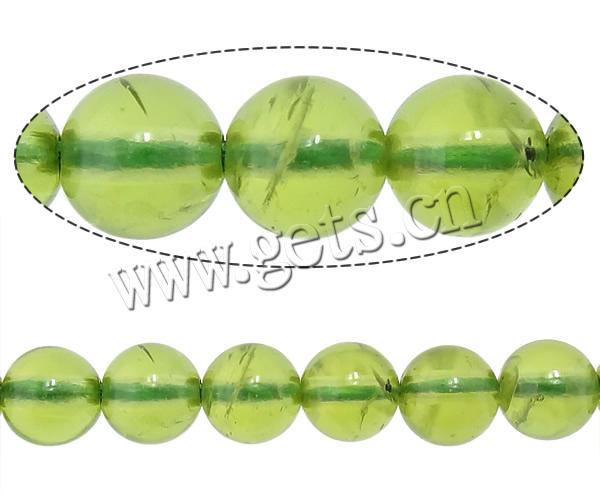 Peridot Beads, Peridot Stone, Round, August Birthstone & more sizes for choice, Length:15 Inch, Sold By Strand