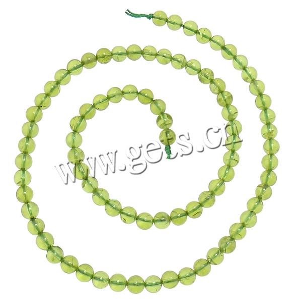 Peridot Beads, Peridot Stone, Round, August Birthstone & more sizes for choice, Length:15 Inch, Sold By Strand