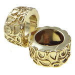 Zinc Alloy Large Hole Beads, Donut, real gold plated, high quality plating and never fade, lead & cadmium free Approx 8mm 