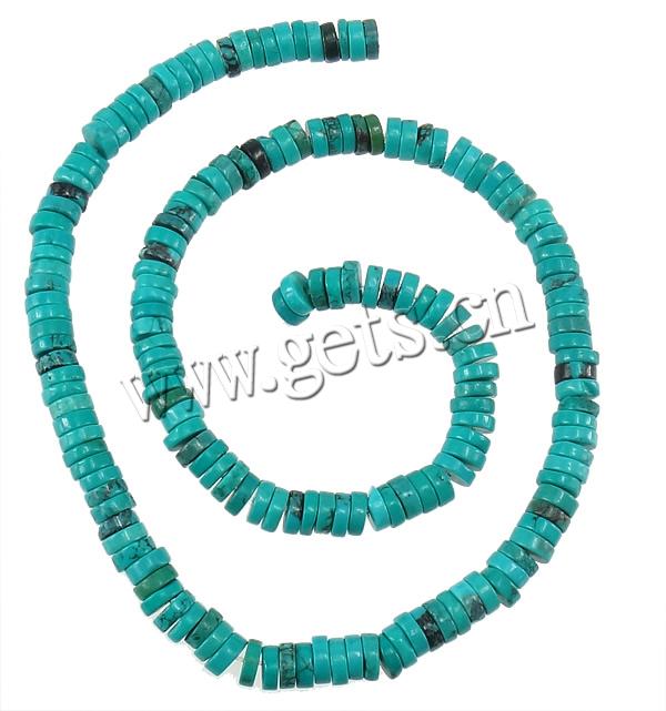 Perles naturelles Sinkiang Turquoise, Turquoise de Sinkiang, rondelle, normes différentes pour le choix, bleu, Trou:Environ 0.8mm, Longueur:Environ 16 pouce, Vendu par brin