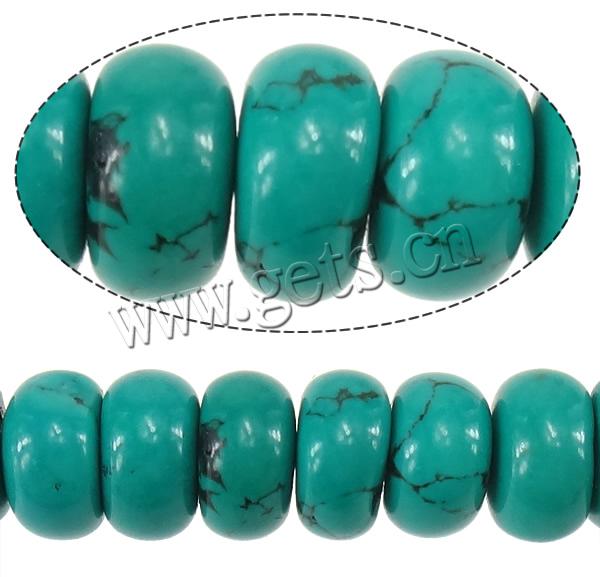 Perles naturelles Sinkiang Turquoise, Turquoise de Sinkiang, rondelle, multiple tailles pour le choix, bleu, Trou:Environ 1.5mm, Longueur:Environ 16 pouce, Vendu par brin