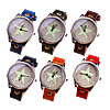 Bracelets de montre pour femmes, cuir PU, avec cadran en alliage de zinc, mélangé, plus de couleurs à choisir, 40mm, 18mm Environ 9.5 pouce Vendu par lot