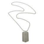純銀製の宝石類のネックレス, 92.5％純度シルバー, 長方形, メッキ, ボール チェーン, 無色  3mm, 長さ:約 19.5 インチ, 売り手 ストランド