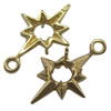 Brass Pendant Rhinestone Setting, Star cadmium free Approx 2mm 