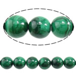 Natürliche Malachit Perlen, rund, verschiedene Stile für Wahl, 10mm, Bohrung:ca. 1mm, Länge:15 ZollInch, ca. 37PCs/Strang, verkauft von Strang