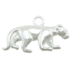 Sterling Silver Animal Pendants, 925 Sterling Silver, Leopard, plated 