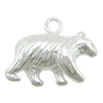 Sterling Silver Animal Pendants, 925 Sterling Silver, Bear, plated 