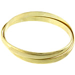 Bracelet en acier inoxydable Set, beignet, Placage de couleur d'or, 2 fils, 7mm, 70mm Environ 9.2 pouce, Vendu par PC