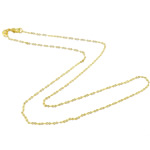 Messing Kabel-Verbindungs-Halsketten-Kette, plattiert, Abbildung 8-Kette, keine, 1.5mm,9.5mm, Länge:18 ZollInch, verkauft von Strang