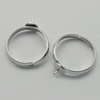 Bases de anillo de latón, metal, chapado, más colores para la opción, libre de cadmio, 0.8mm, tamaño:6.5, 100PCs/Bolsa, Vendido por Bolsa