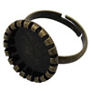 Латунная основа для кольца, Латунь, плакированный, Много цветов для выбора, 14mm, размер:6.5, 300ПК/Лот, продается Лот