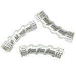 Sterling Silver Tube Beads, 925 Sterling Silver, plated, twist Approx 1.8mm 