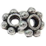 Perles intercalaires en alliage de zinc, fleur, Placage, plus de couleurs à choisir, protéger l'environnement, sans nickel, plomb et cadmium, 6mm, Environ Vendu par kg