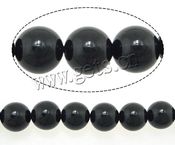 Natural Tourmaline Beads, Round, October Birthstone & more sizes for choice, black, Grade AA, Hole:Approx 1mm, Length:Approx 15 Inch, Sold By Strand