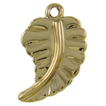 Zinc Alloy Leaf Pendants, real gold plated, high quality plating and never fade, nickel, lead & cadmium free Approx 1.5mm 