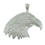 Colgante de plata de rey de animal, plata de ley 925, Águila, chapado, más colores para la opción, 53x44x7mm, agujero:aproximado 9mm, Vendido por UD