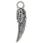 Wing Shaped Zinc Alloy Pendants, plated cadmium free Approx 1mm 