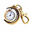 Llavero reloj, aleación de zinc, chapado en color bronce antiguo, libre de cadmio, 30x30mm, Vendido por UD