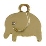 Zinc Alloy Pendant Rhinestone Setting, Elephant, real gold plated, high quality plating and never fade, nickel, lead & cadmium free Approx 2.5mm 