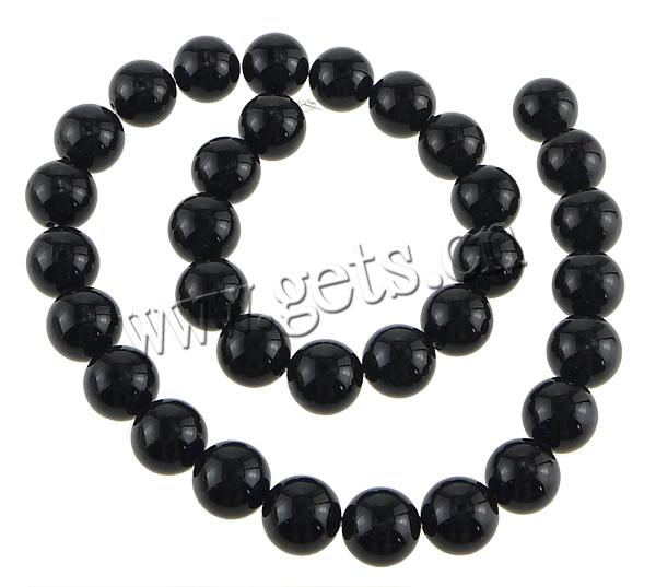 Natural Black Agate Beads, Round, more sizes for choice, Grade A, Hole:Approx 1-1.5mm, Length:Approx 15.5 Inch, Sold By Strand