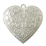 Brass Locket Pendants, Heart, plated Approx 2mm 